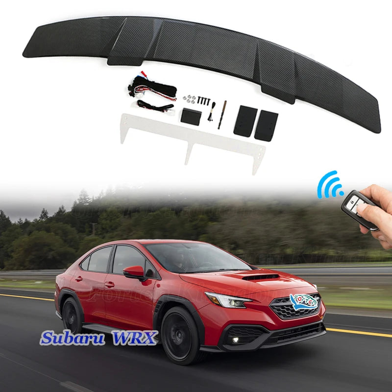 Universal Car Spoiler Car Brake Rear Electric Spoiler Ailerons De Voiture Rear Trunk Spoiler Car Wing for Subaru WRX 2015-2024