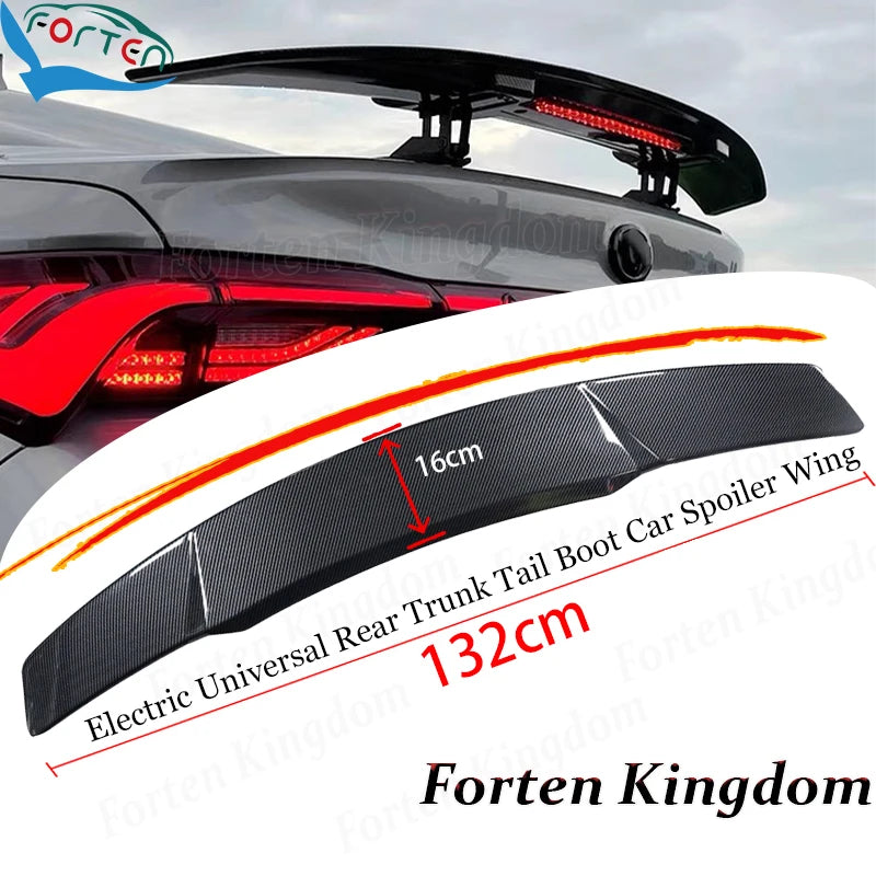 Universal Car Spoiler Car Brake Rear Electric Spoiler Ailerons De Voiture Rear Trunk Spoiler Car Wing for Subaru WRX 2015-2024