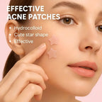 Star-Shaped Hydrogel Acne Patches — 240 Pink & Yellow Pimple Stickers, All Skin Types