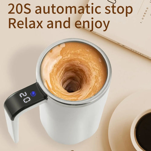 Self Stirring Coffee Mug Rechargeable Automatic Electric Stirrer Cup for Milk Cocoa Hot Chocolate Drinks Office Desk Beverage