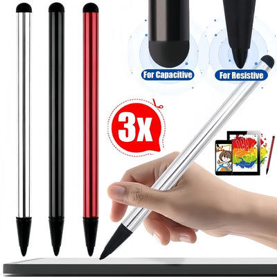 1/3PACK Universal Stylus Pencil Portable 2 in 1 Universal Touch Screen Pen Capacitive Resistive Stylus for Phones Tablets Laptop