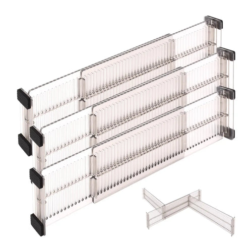 Expandable Drawer Dividers 10.8-20inch Adjustable Organizers for Kitchen Utensils Drawer Separators Dresser Drawer for Clothes