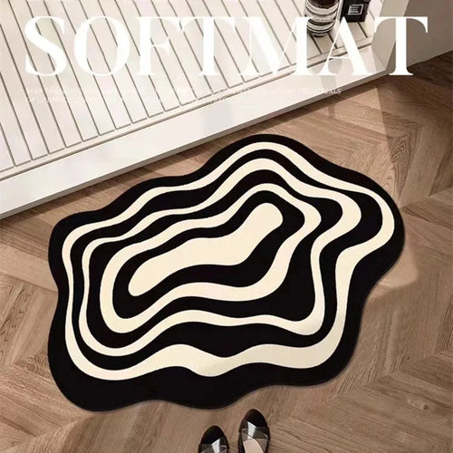 40X60cm High Absorbency Diatomaceous Earth Bath Mat, Non-Slip Quick-Drying Toilet Shower Floor Mat