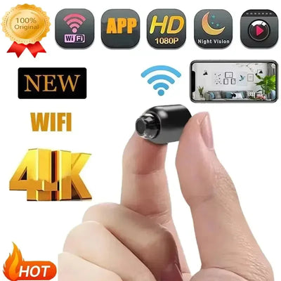 Cámara de Vigilancia Mini 1080P Full HD — WiFi, Visión Nocturna, Detección de Movimiento