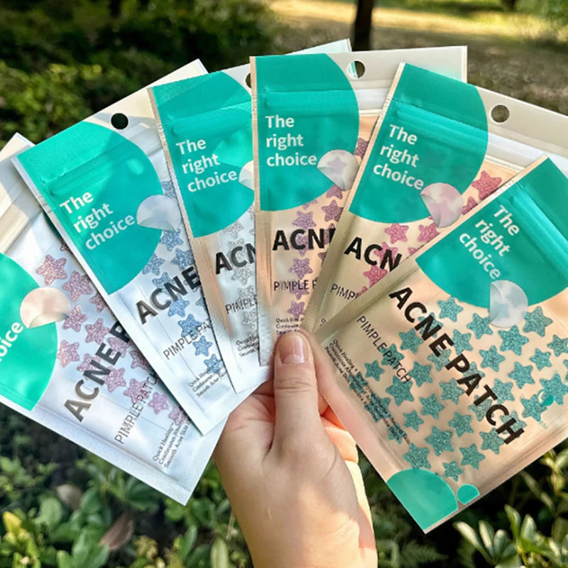 Acne Patches — 40 Hydrocolloid Pimple Stickers, Invisible & Colorful