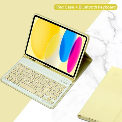 Estuche con Teclado Bluetooth para iPad 11 Gen 2025 — Desmontable, Multicolor, Multiidioma
