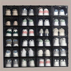 Foldable Transparent Shoe Storage Organizer, Stackable Shoe Box for Wardrobe & Entryway, Minimalist Home Storage