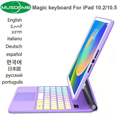 Teclado Folio Magnético para iPad 10.2" y iPad Pro 10.5" — Ángulo Ajustable, Bluetooth