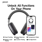 Picun F8 Pro ANC Wireless Headphones — 3D Spatial Audio, 80H Battery, HD Mic
