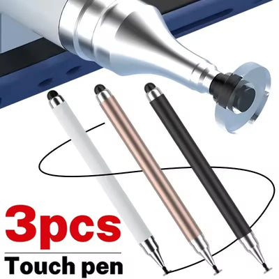 3/1Pcs Tablet Mobile Phone Universal 2 IN 1 Capacitive Stylus Pen Drawing Pens for IPhone Android All Capacitive Touch Screens